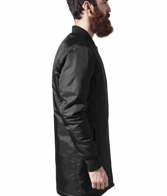 Long Bomber Jacket Black2